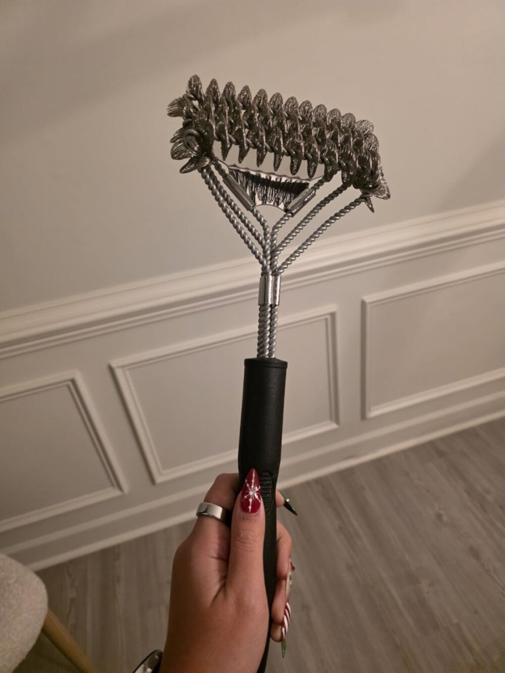 BBQ Grill Cleaning Tool 16.5in Brush Stainless Steel Scraper Bristles - Picture 3 of 10
